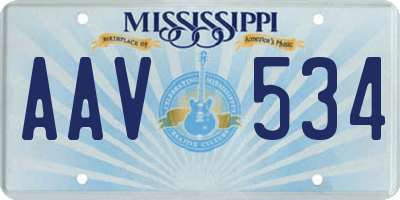 MS license plate AAV534