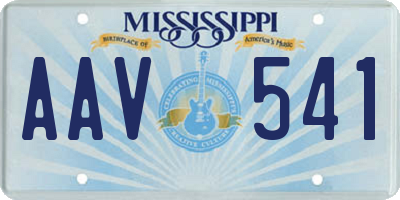 MS license plate AAV541