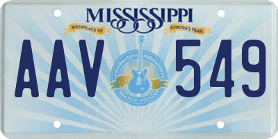 MS license plate AAV549