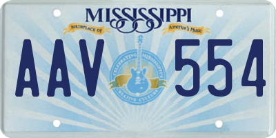 MS license plate AAV554