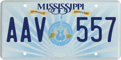 MS license plate AAV557