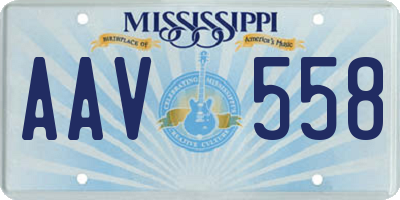 MS license plate AAV558