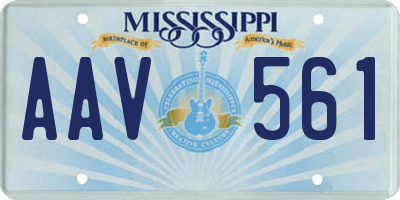 MS license plate AAV561