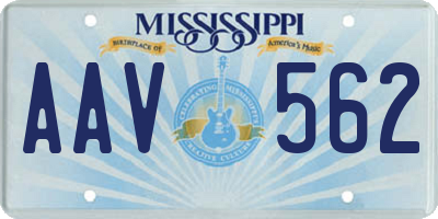 MS license plate AAV562