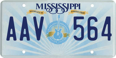 MS license plate AAV564