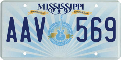 MS license plate AAV569