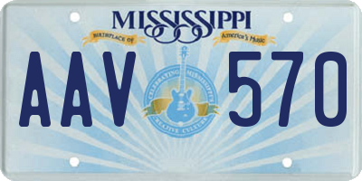 MS license plate AAV570