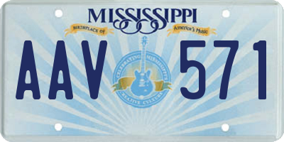 MS license plate AAV571