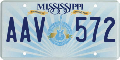 MS license plate AAV572