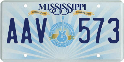 MS license plate AAV573