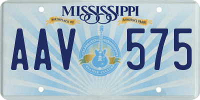 MS license plate AAV575