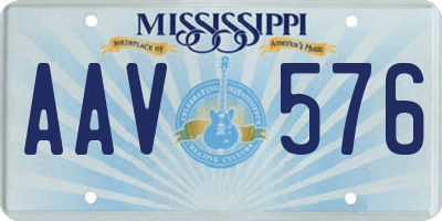 MS license plate AAV576