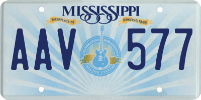 MS license plate AAV577