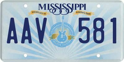 MS license plate AAV581