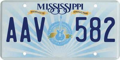 MS license plate AAV582