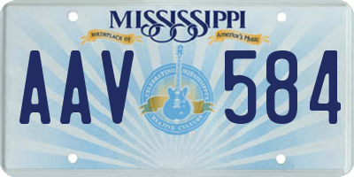 MS license plate AAV584