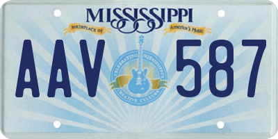 MS license plate AAV587