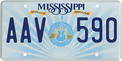 MS license plate AAV590