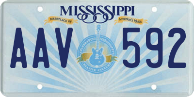 MS license plate AAV592