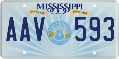 MS license plate AAV593