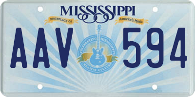 MS license plate AAV594