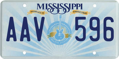 MS license plate AAV596