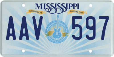 MS license plate AAV597