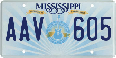 MS license plate AAV605