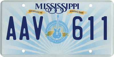 MS license plate AAV611