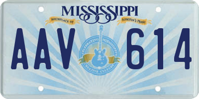 MS license plate AAV614