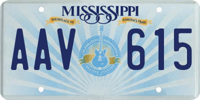 MS license plate AAV615