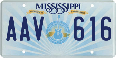 MS license plate AAV616