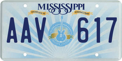 MS license plate AAV617