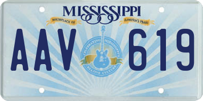 MS license plate AAV619