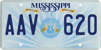 MS license plate AAV620