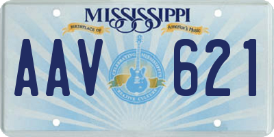 MS license plate AAV621