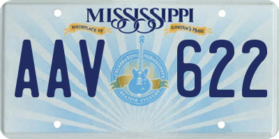 MS license plate AAV622