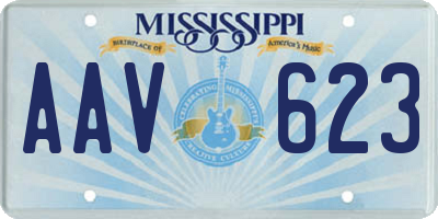 MS license plate AAV623