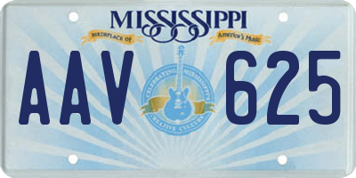 MS license plate AAV625