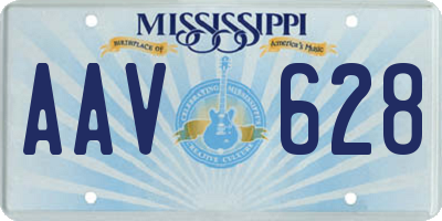 MS license plate AAV628