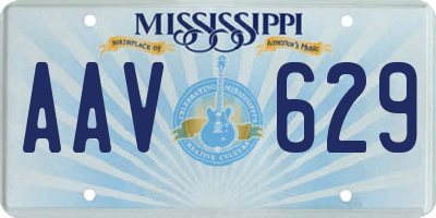 MS license plate AAV629