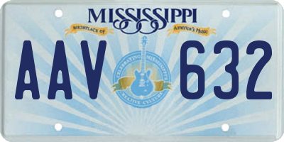 MS license plate AAV632