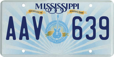 MS license plate AAV639