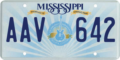 MS license plate AAV642