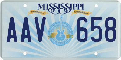 MS license plate AAV658