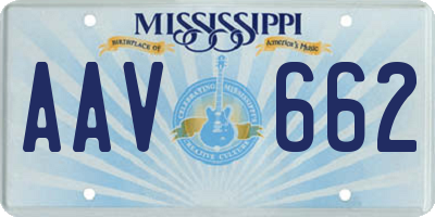 MS license plate AAV662