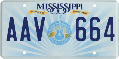 MS license plate AAV664