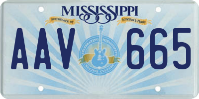 MS license plate AAV665