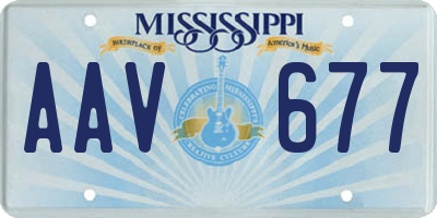 MS license plate AAV677