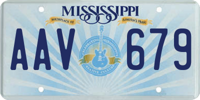 MS license plate AAV679